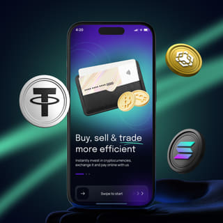 Crypto Volton AI mobile device displaying the trading platform interface